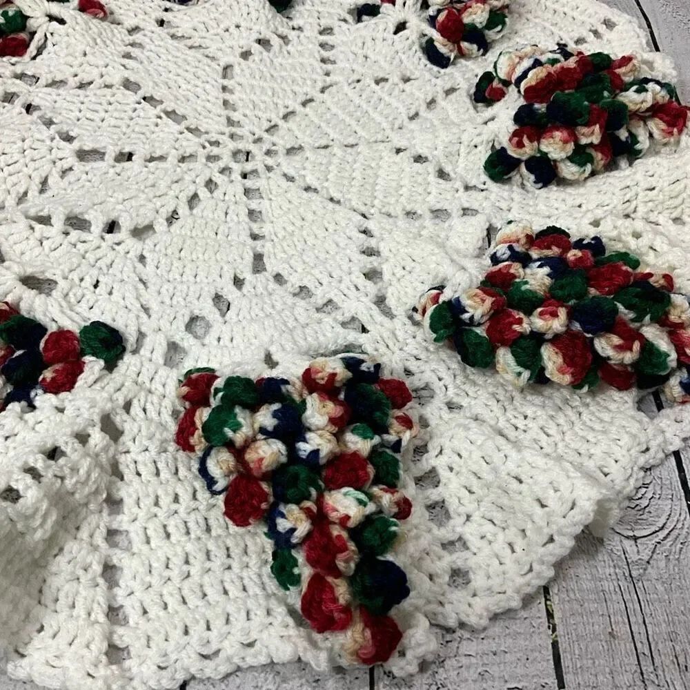 Handmade Crochet Grape Cluster Round Doily - Picture 3 of 3